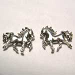 Strling Silver small prancing horse post earrings