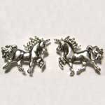 Sterling Silver small prancing unicorn post earrings