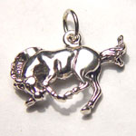 Sterling Silver small bucking bronco charm/pendant