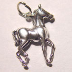 Sterling Silver small trotting colt charm/pendant