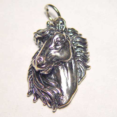 Sterling Silver horse head pendant