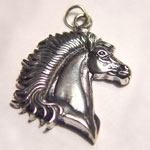 Sterling Silver small horsehead pendant