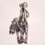 Sterling Silver frontal view horse pendant