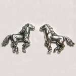 Sterling Silver galloping horse post earrings