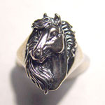 Sterling Silver horse head ring