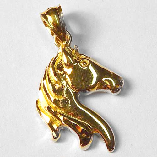 gold horse head charm/pendant