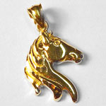 gold horse head charm/pendant