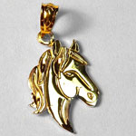 gold small horse head charm/pendant