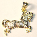gold rearing horse charm/pendant