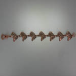Copper horse head link bracelet