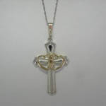 Landstroms Black Hills Gold double heart cross necklace