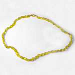 14 kt. y.g. Peridot bead necklace