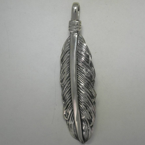 Sterling Silver feather pendant