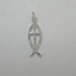 Sterling Silver Cross in Ichthus pendant