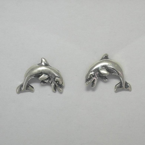 Sterling Silver small Dolphin post earrings