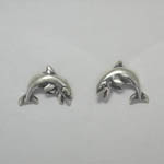 Sterling Silver small Dolphin post earrings
