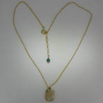 14 Karat Yellow Gold Arabian horse head necklace