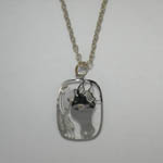 Rhodium plated Arabian Horse Head necklace