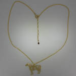 14 karat yellow gold Pinto Horse necklace