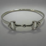 Sterling Silver snaffle bit bangle bracelet
