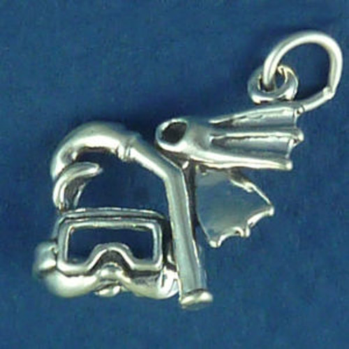 Sterling Silver scuba gear charm pendant