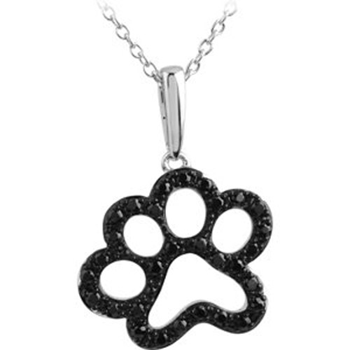 Sterling SIlver Tender Voices Animal Paw Print Necklace