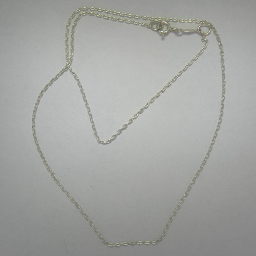 Sterling Silver 16 inch cable link chain