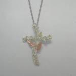 Black Hills Gold Sterling Silver cross necklace
