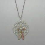 Black Hills Gold Sterling Silver large Dreamcatcher necklace