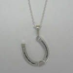 Sterling Silver large horse shoe necklace
