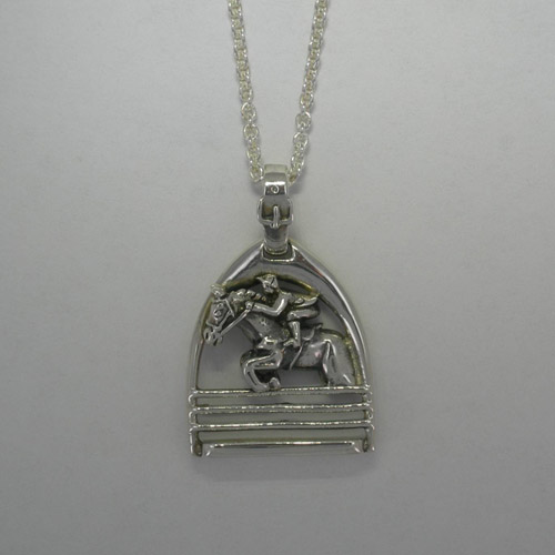 Sterling Silver hunter jumper necklace