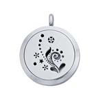 Stainless Steel Essential Oil Scroll Diffuser Necklace