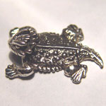 Sterling Silver textured Horned Toad brooch