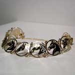 gold plated horse head bracelet