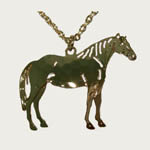 14 kt yg plated Quarter Horse necklace