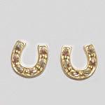 Black Hills Gold horseshoe post earrings