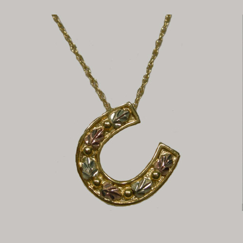 Landstrom's Black Hills Gold horseshoe necklace