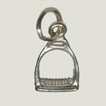 Sterling Silver English stirrup iron charm/pendant