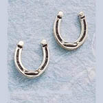 Sterling Silver horseshoe post earrings