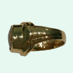 Side view of gentleman's Citrine ring