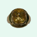 14 kt.y.g. gentleman's antique Citrine ring