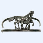 Sterling Silver mare and foal cuff bracelet