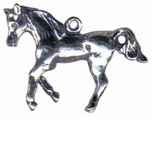 Sterling Silver trotting horse pendant/charm