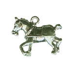 Sterling Silver harnessed draft horse charm/pendant