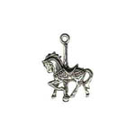 Sterling Silver carousel horse with full mane charm/pendant