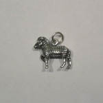 left side of 3 D trotting Zebra charm/pendant