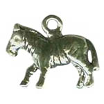 Sterling Silver small walking zebra charm/pendant