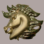 14 kt.y.g. horsehead pendant