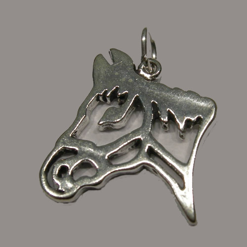 Sterling Silver open horsehead pendant