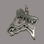 Sterling Silver open horsehead pendant